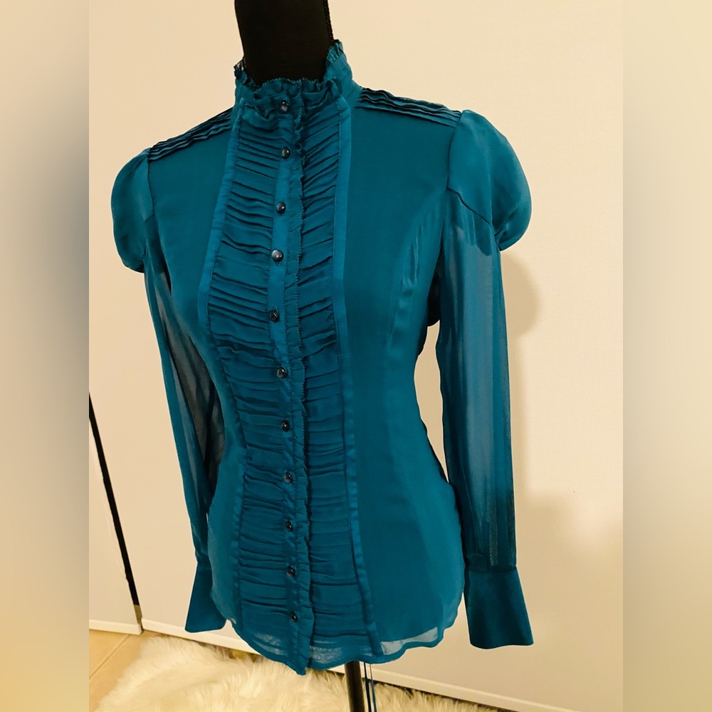 Beautiful Women’s Silk Corset Dress Shirt.